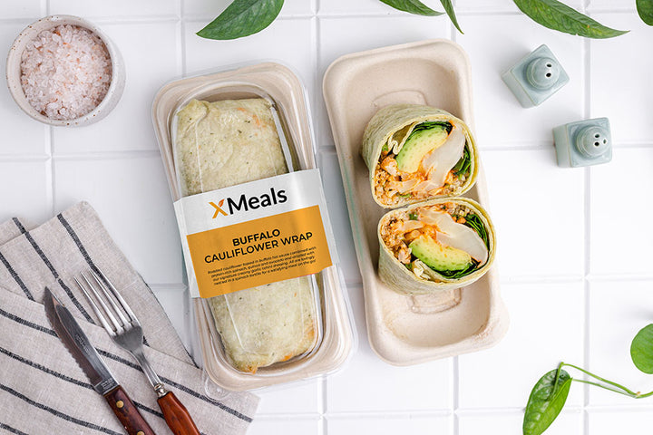 Buffalo cauliflower wrap