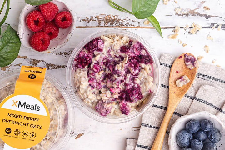 Mixed Berry Protein Overnight Oats